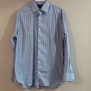 Bonobos Men's Blue Plaid Dress Shirt